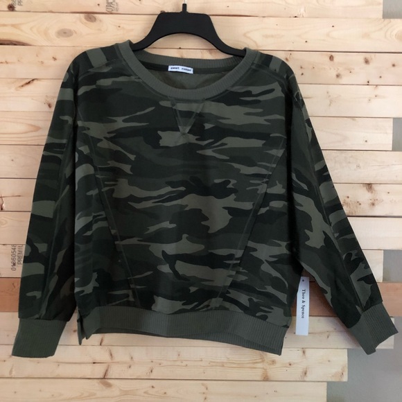 Sweet Romeo Tops - NWT Sweet Romeo Camouflage knit sweater top